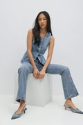 Tailored denim vest - Rinse