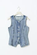 Tailored denim vest - Bleu clair