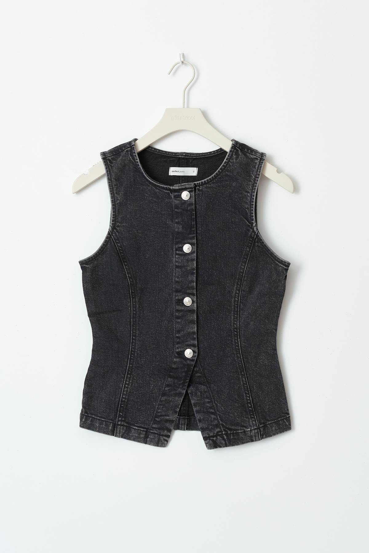 Tailored denim vest - Offblack