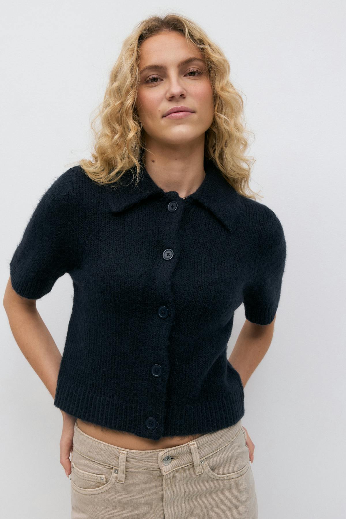 Knitted cardigan - Blanc cassé