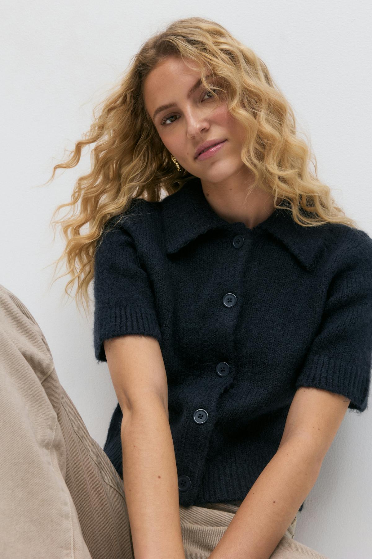 Knitted cardigan - Warm white