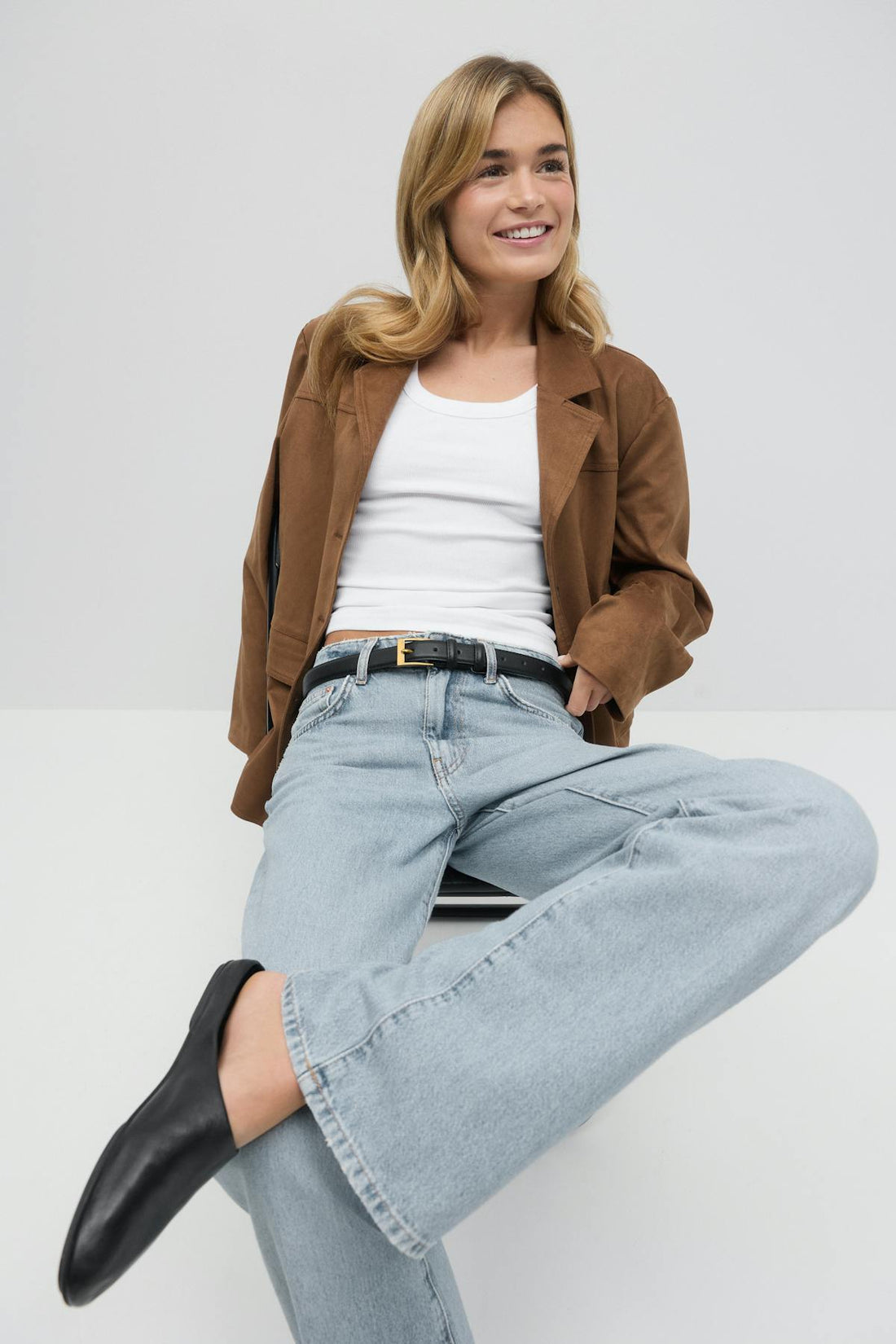 Perfect wide jeans - Bleu clair