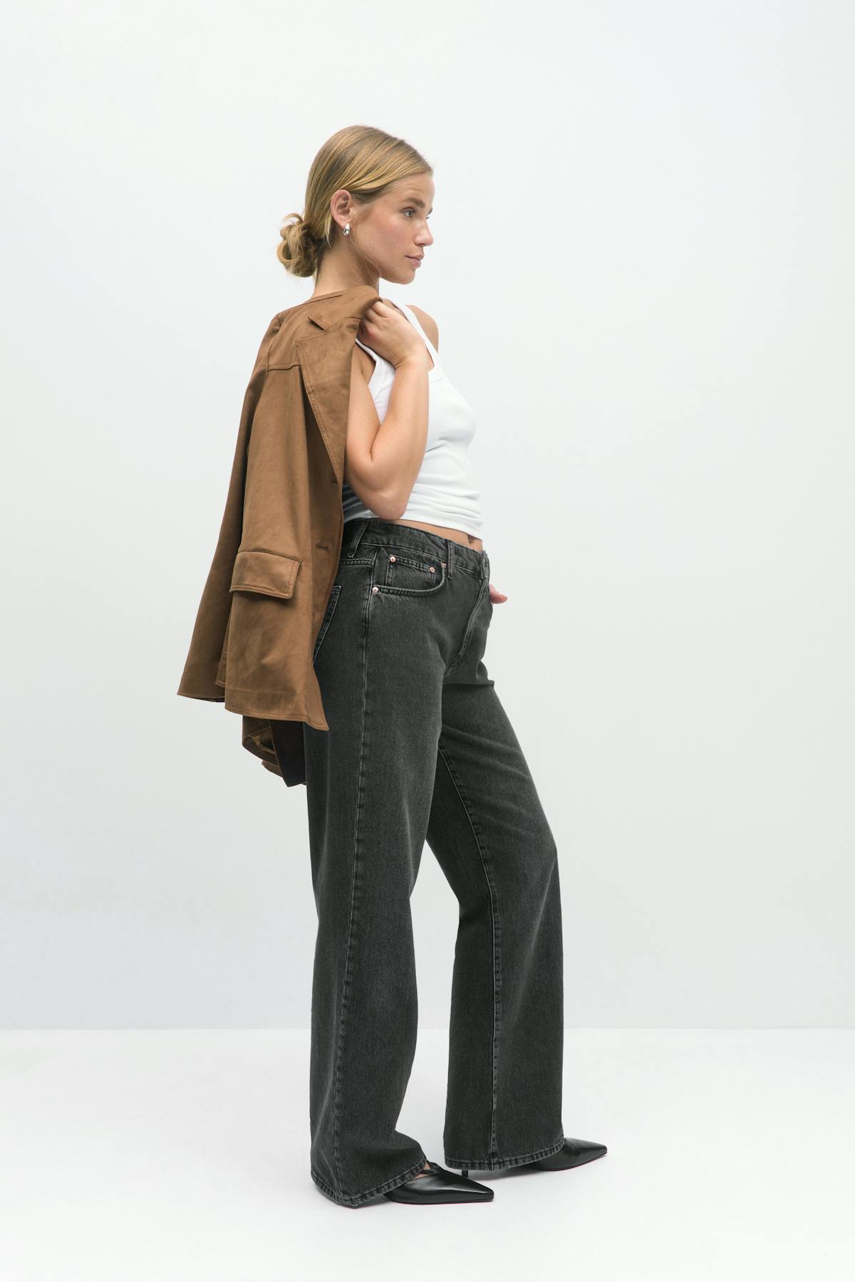 Perfect wide jeans - Beige