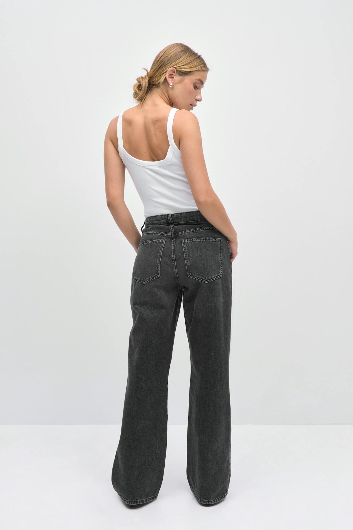 Perfect wide jeans - Beige