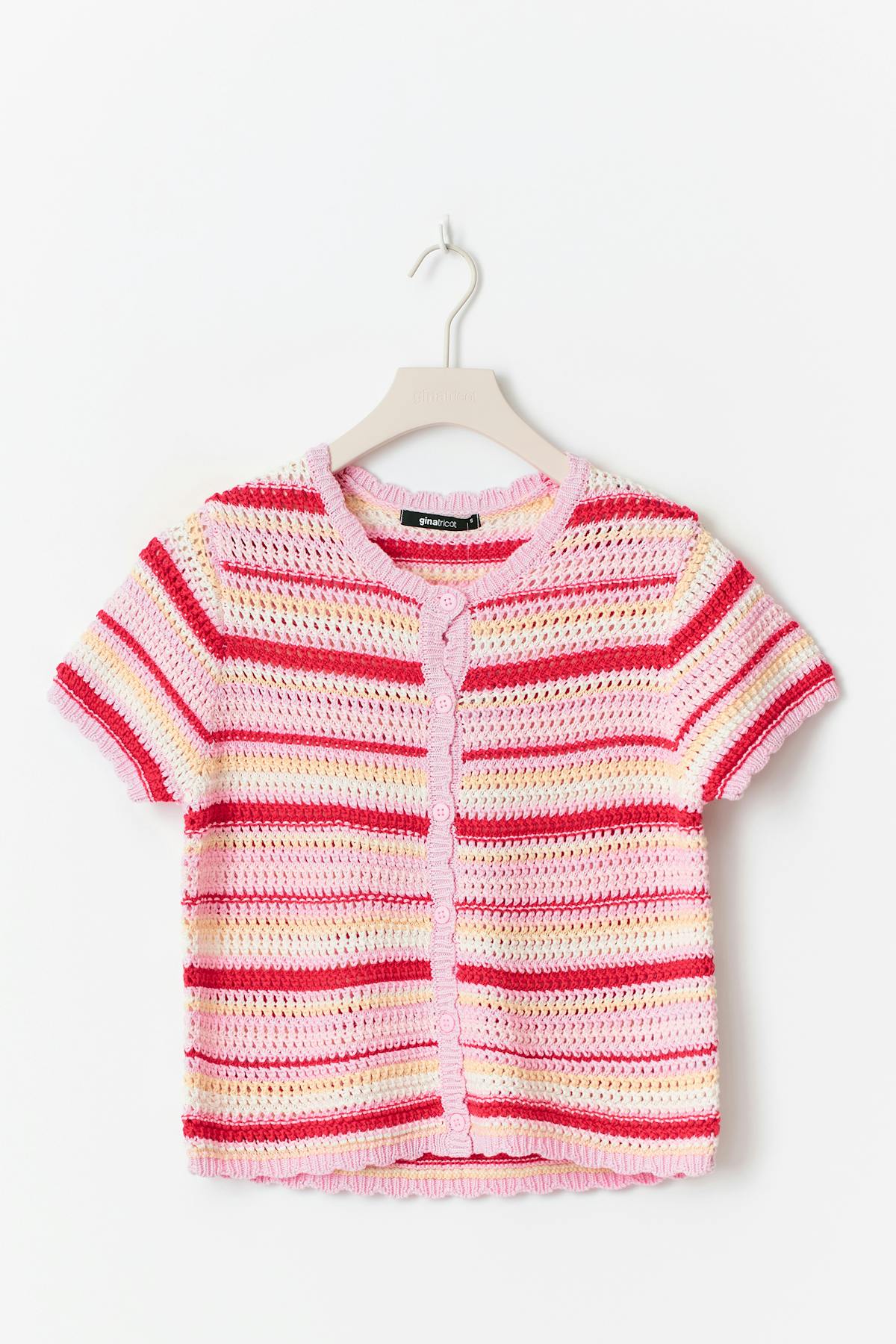 Knitted crochet cardigan - Multicolore
