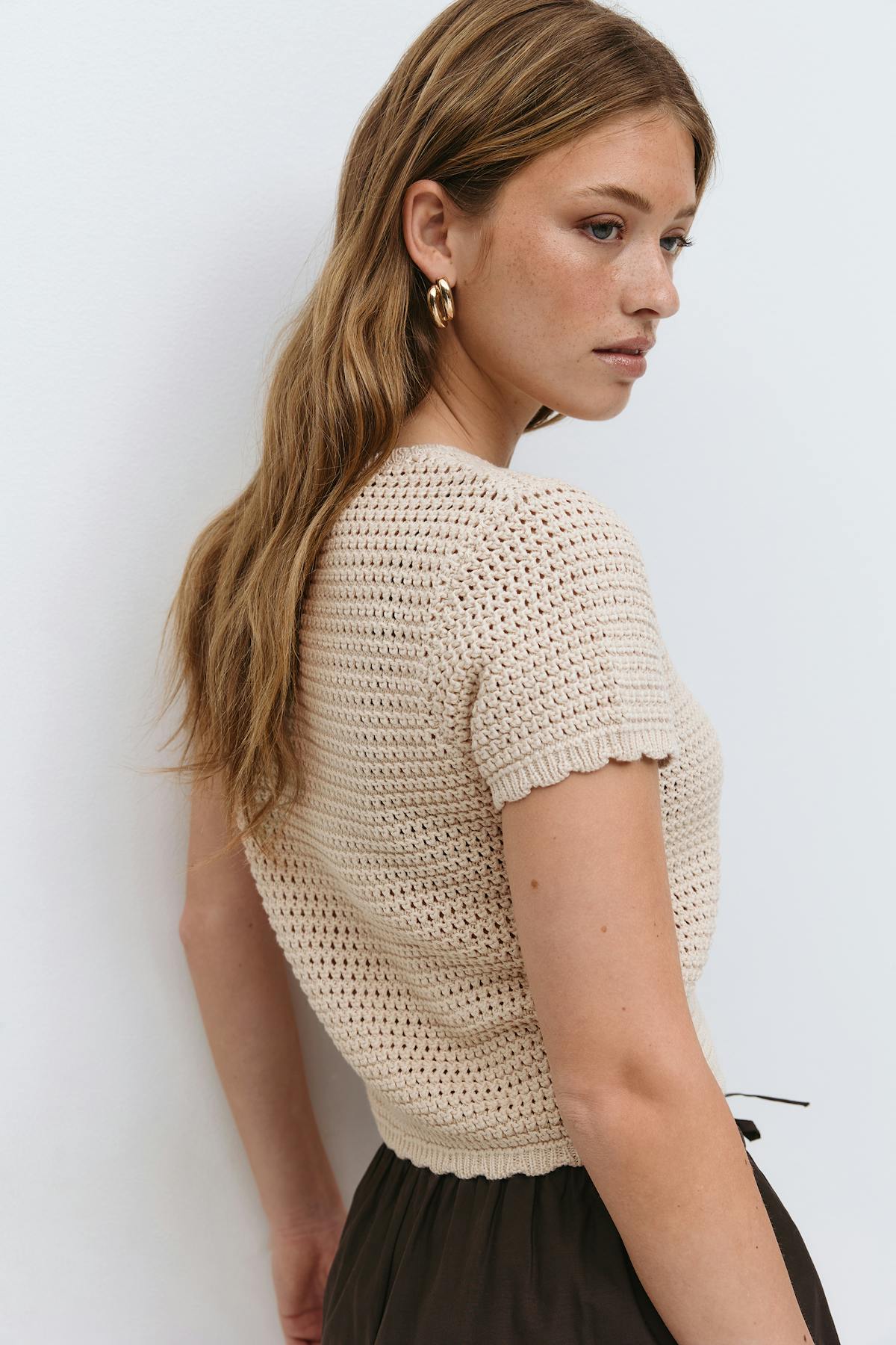 Knitted crochet cardigan - Multicolore