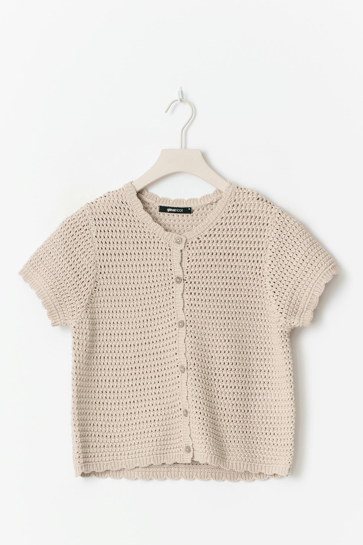 Knitted crochet cardigan - Multicolore