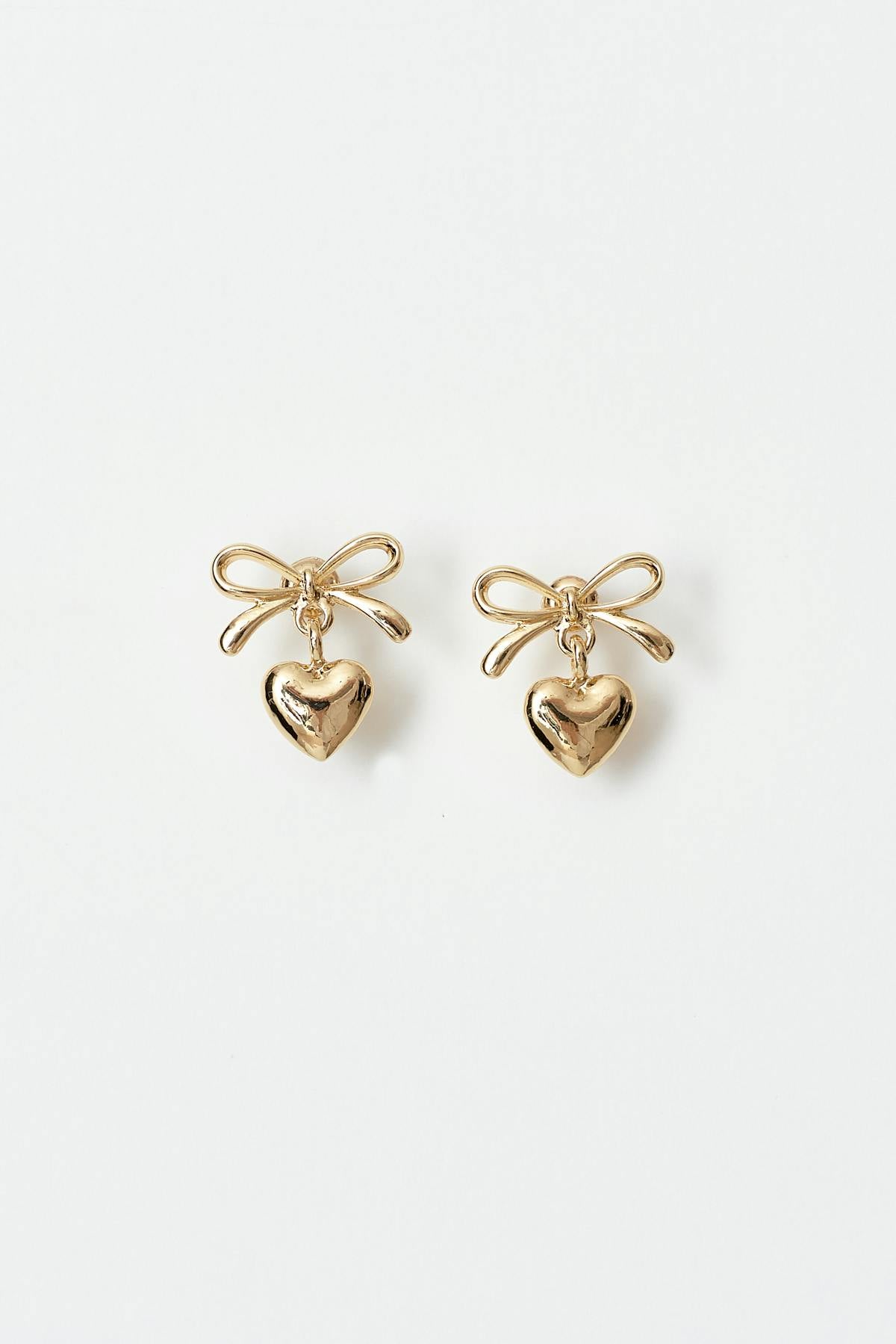 Bow earrings - Doré