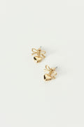Bow earrings - Shiny silver