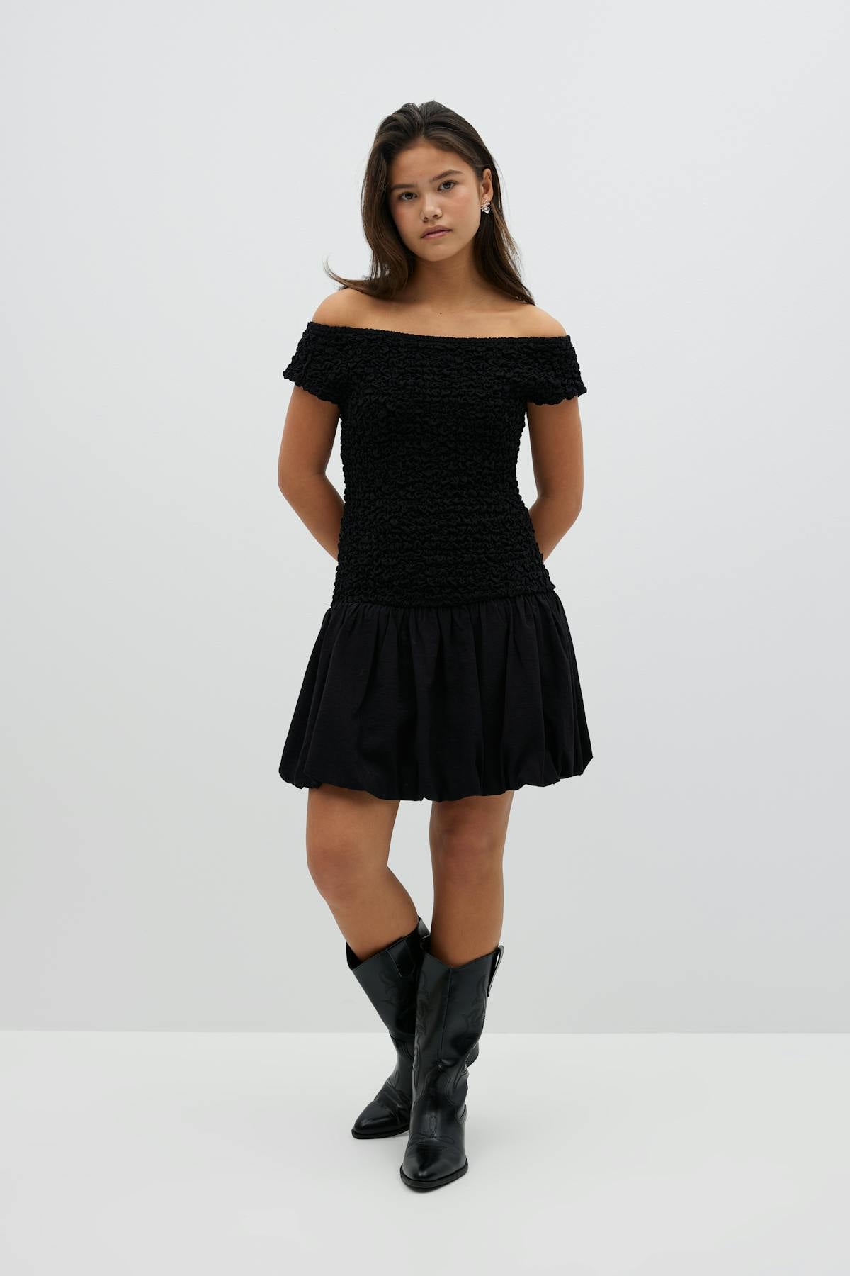 Y balloon tube dress - Noir
