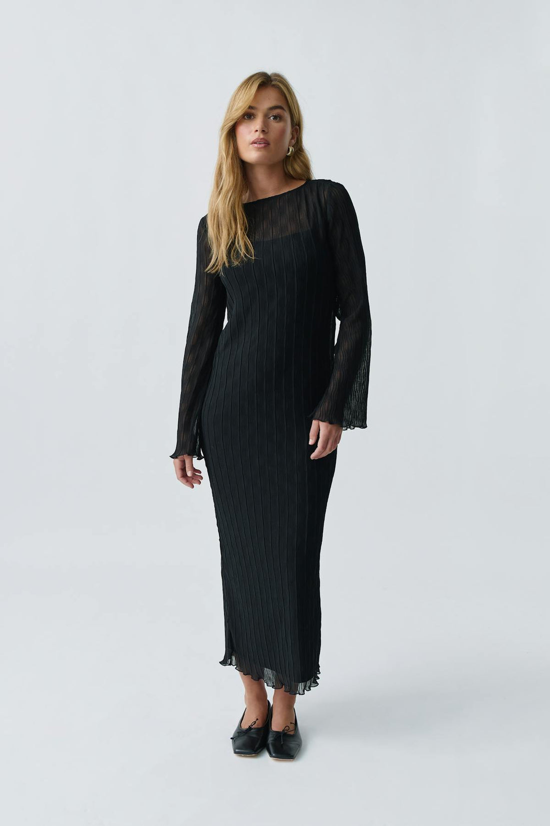 Pleated dress - Noir