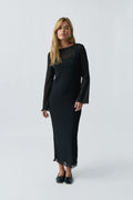 Pleated dress - Noir