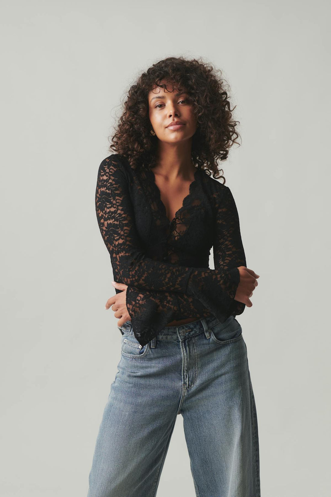Lace top - Noir