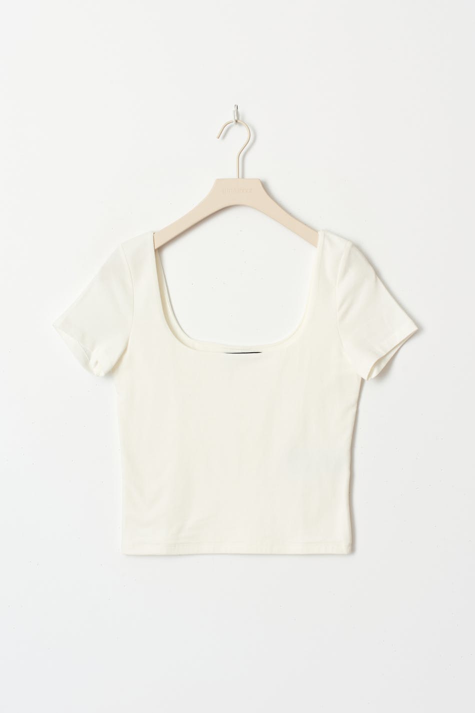 Short sleeve tight top - Blanc cassé