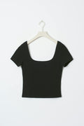 Short sleeve tight top - Noir