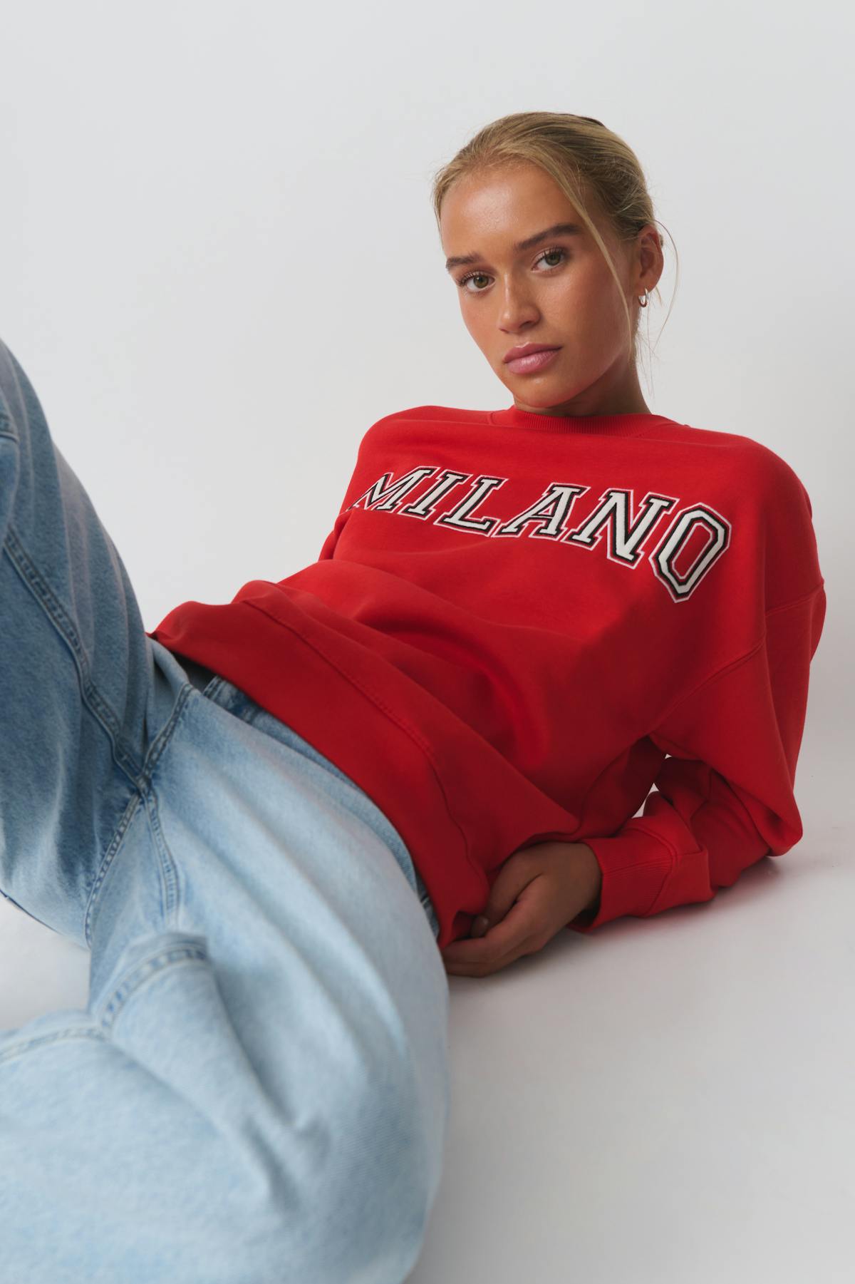 Printed sweater - Grey melange
