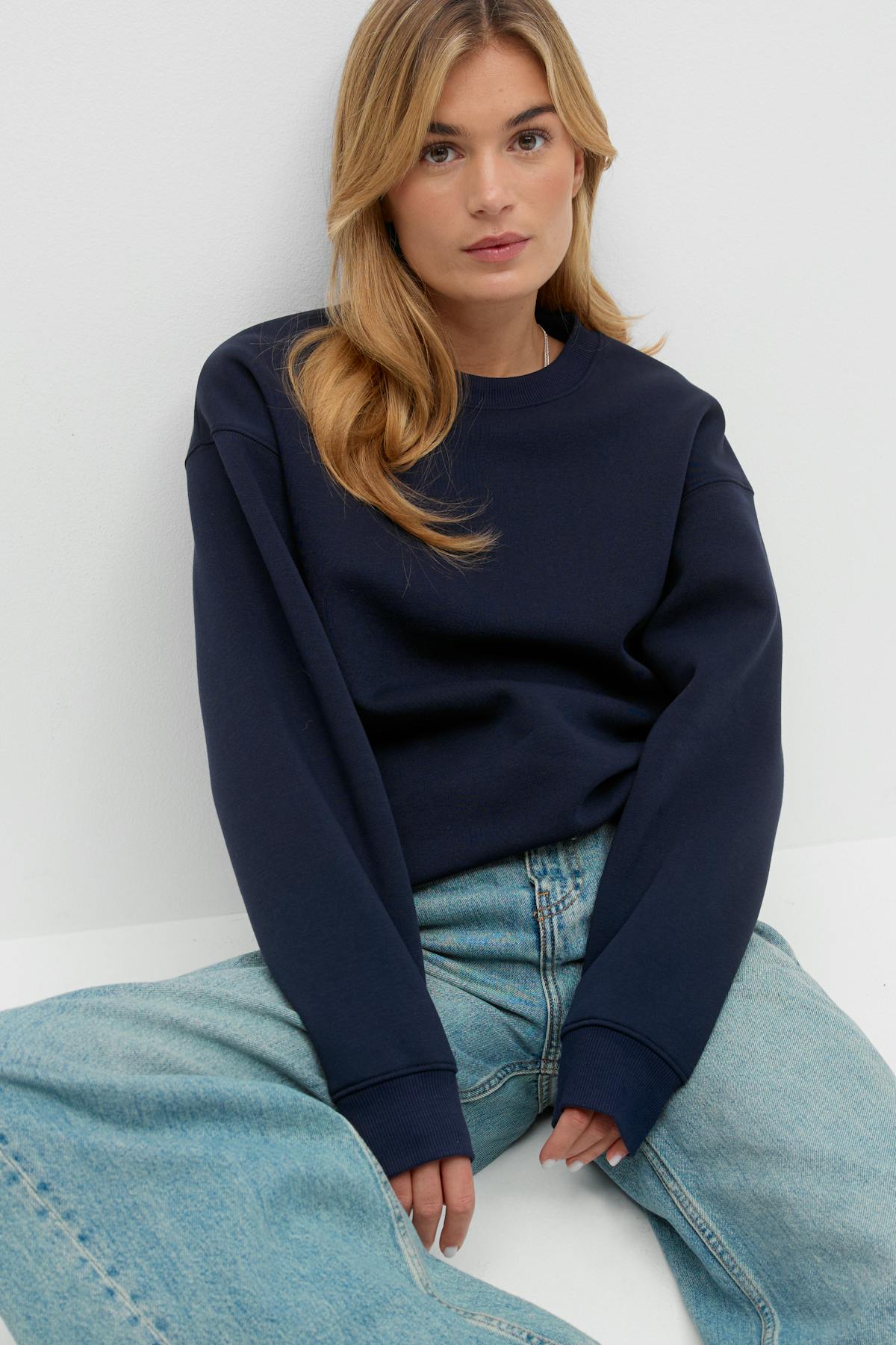 Basic sweater - Lt grey melange