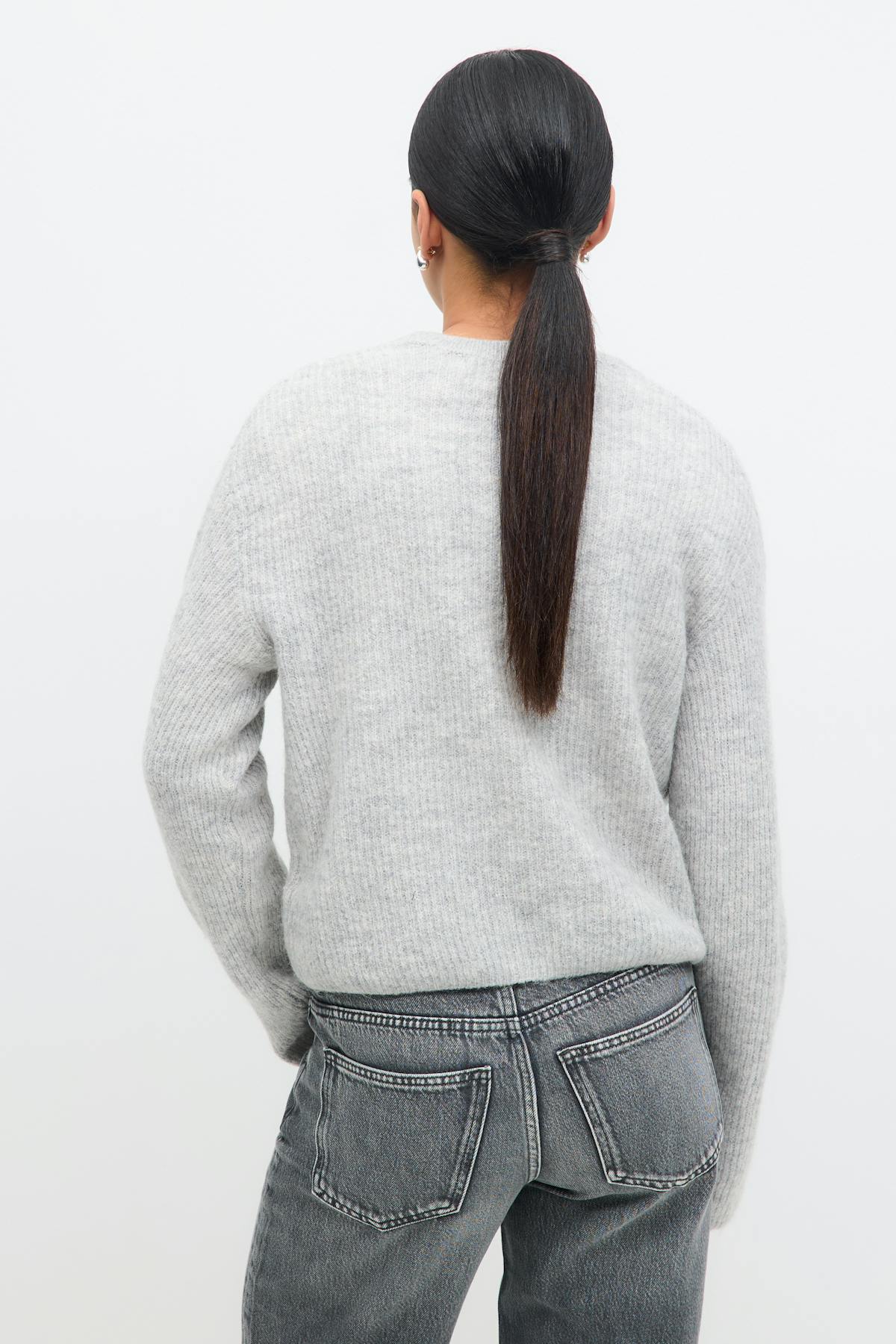 knitted tie cardigan - Cornflower blue