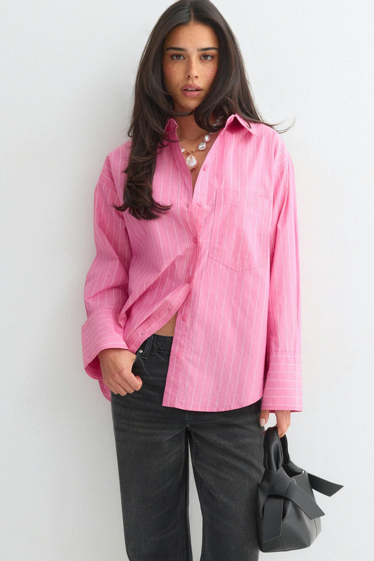 Poplin shirt - Blue/white