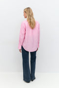 Linen blend shirt - Bleu clair