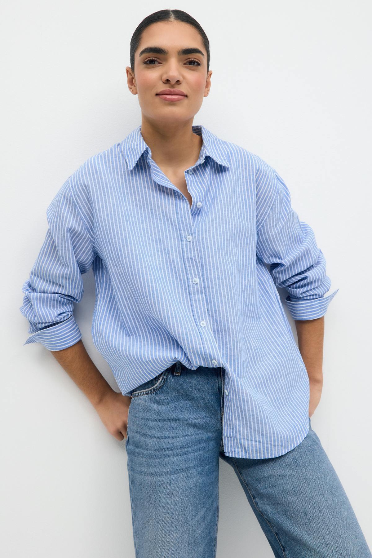 Linen blend shirt - Noir