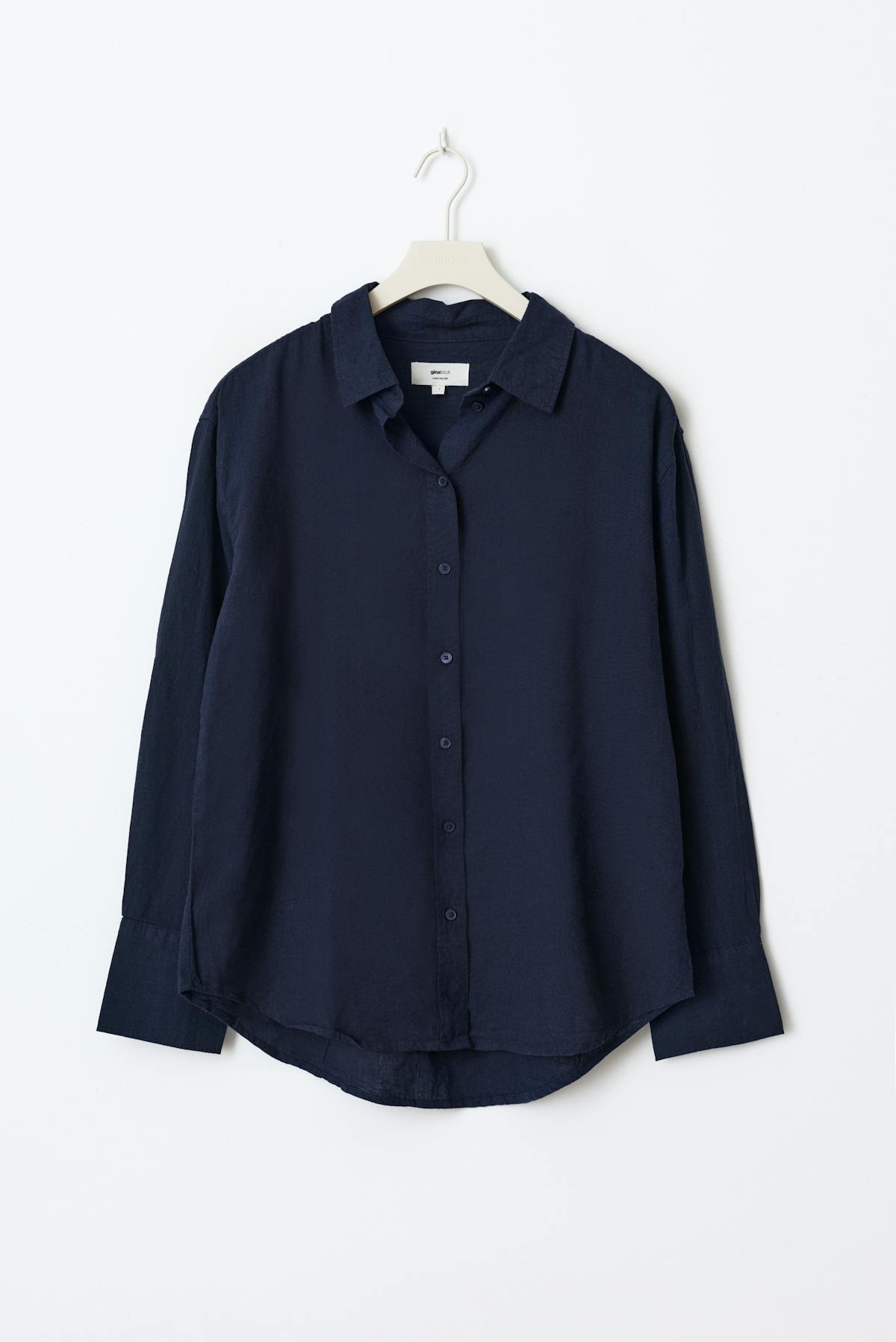 Linen blend shirt - Pink stripe