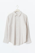 Linen blend shirt - Pink stripe