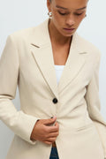 Shaped blazer - Beige melange