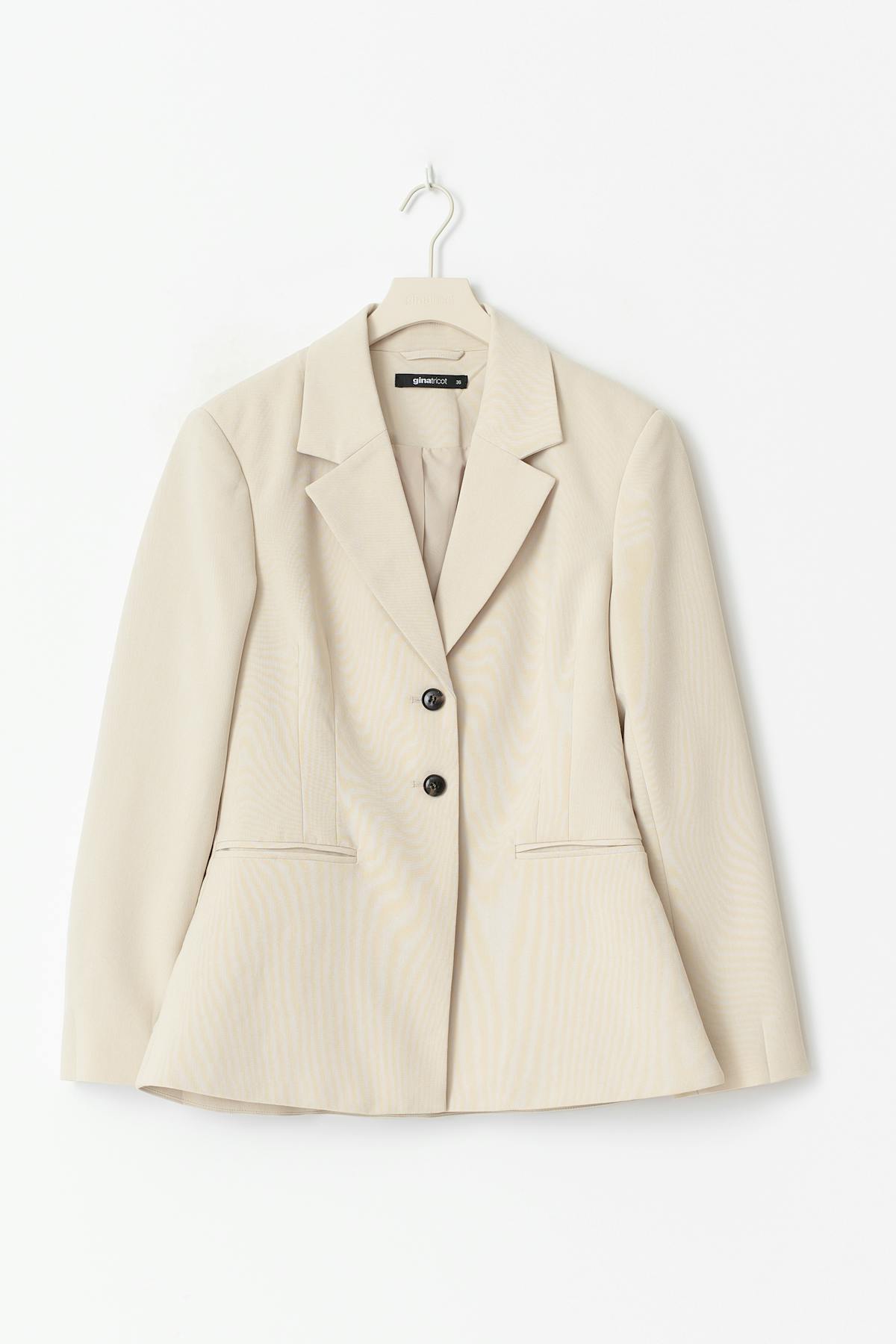 Shaped blazer - Beige melange