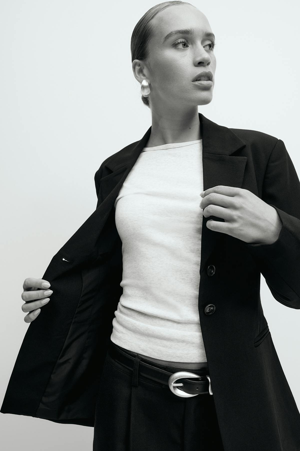 Shaped blazer - Beige