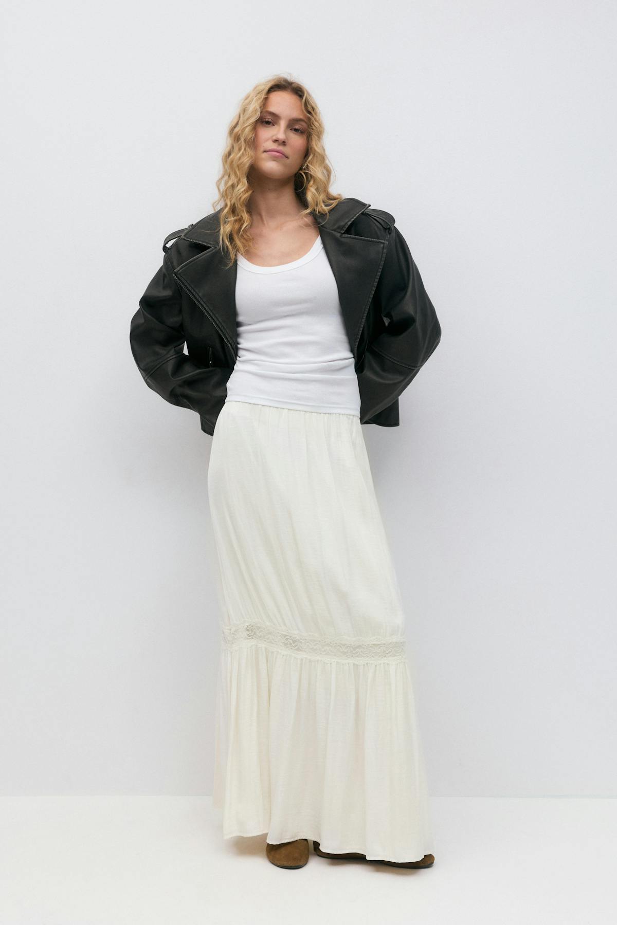 maxi skirt - Egret