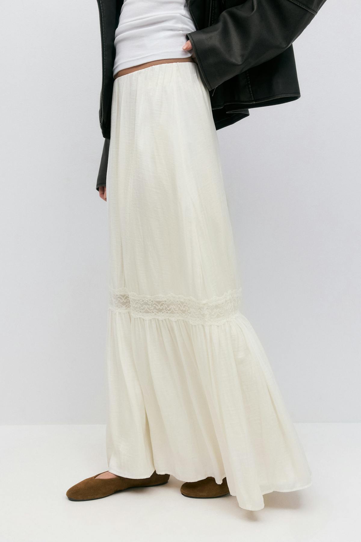maxi skirt - Egret