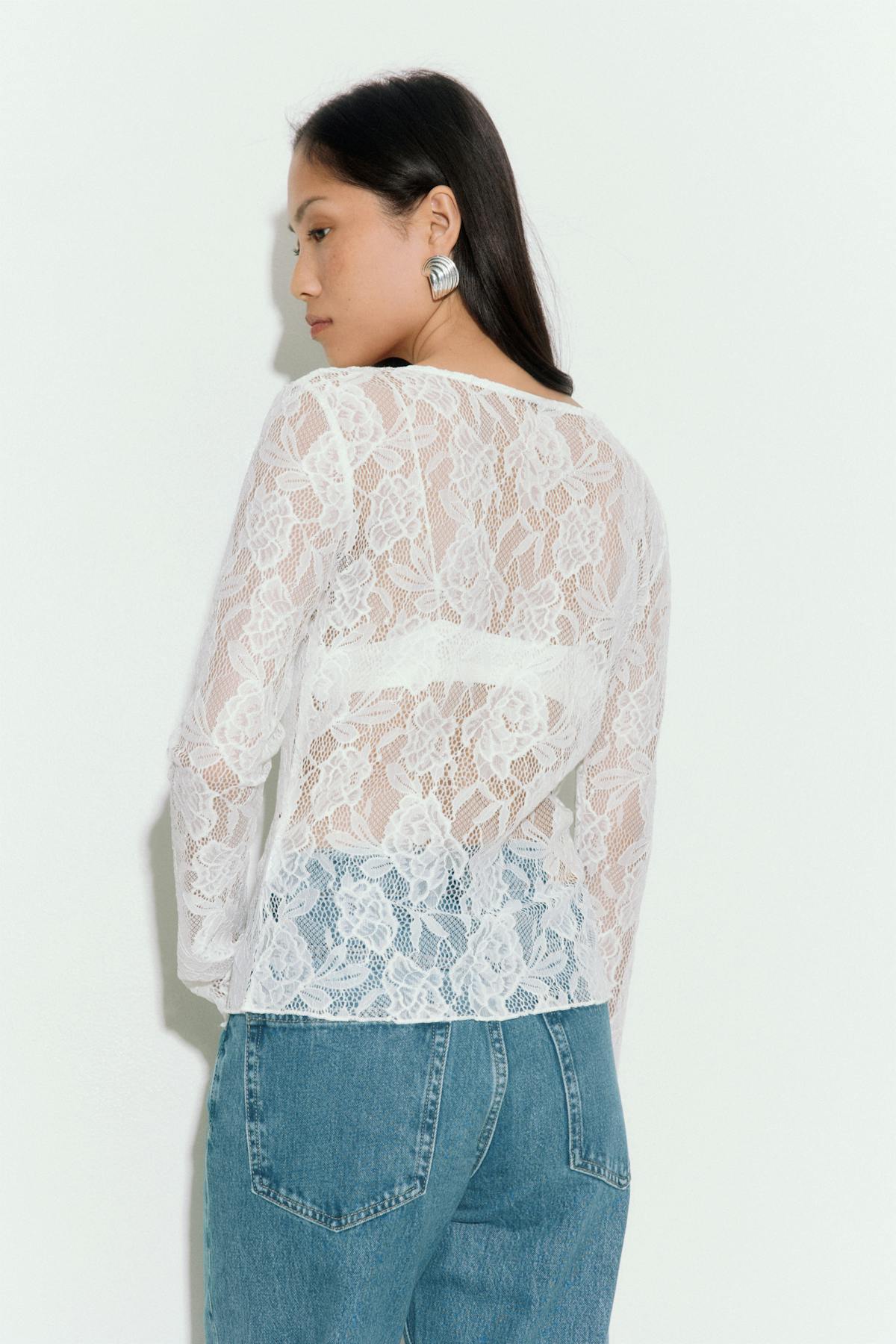Lace top - Blanc cassé
