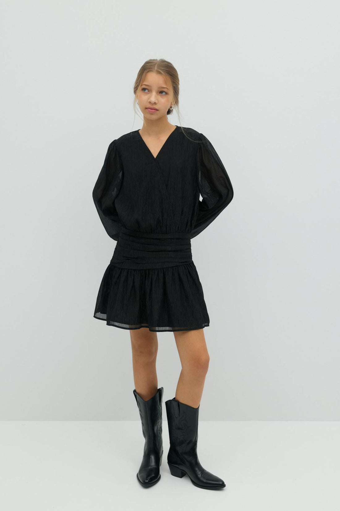 Y ruched dress - Noir