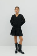 Y ruched dress - Noir