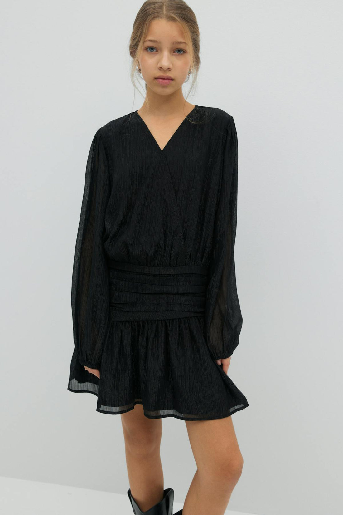 Y ruched dress - Noir