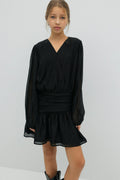 Y ruched dress - Noir