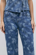 Flower jeans - Bleu