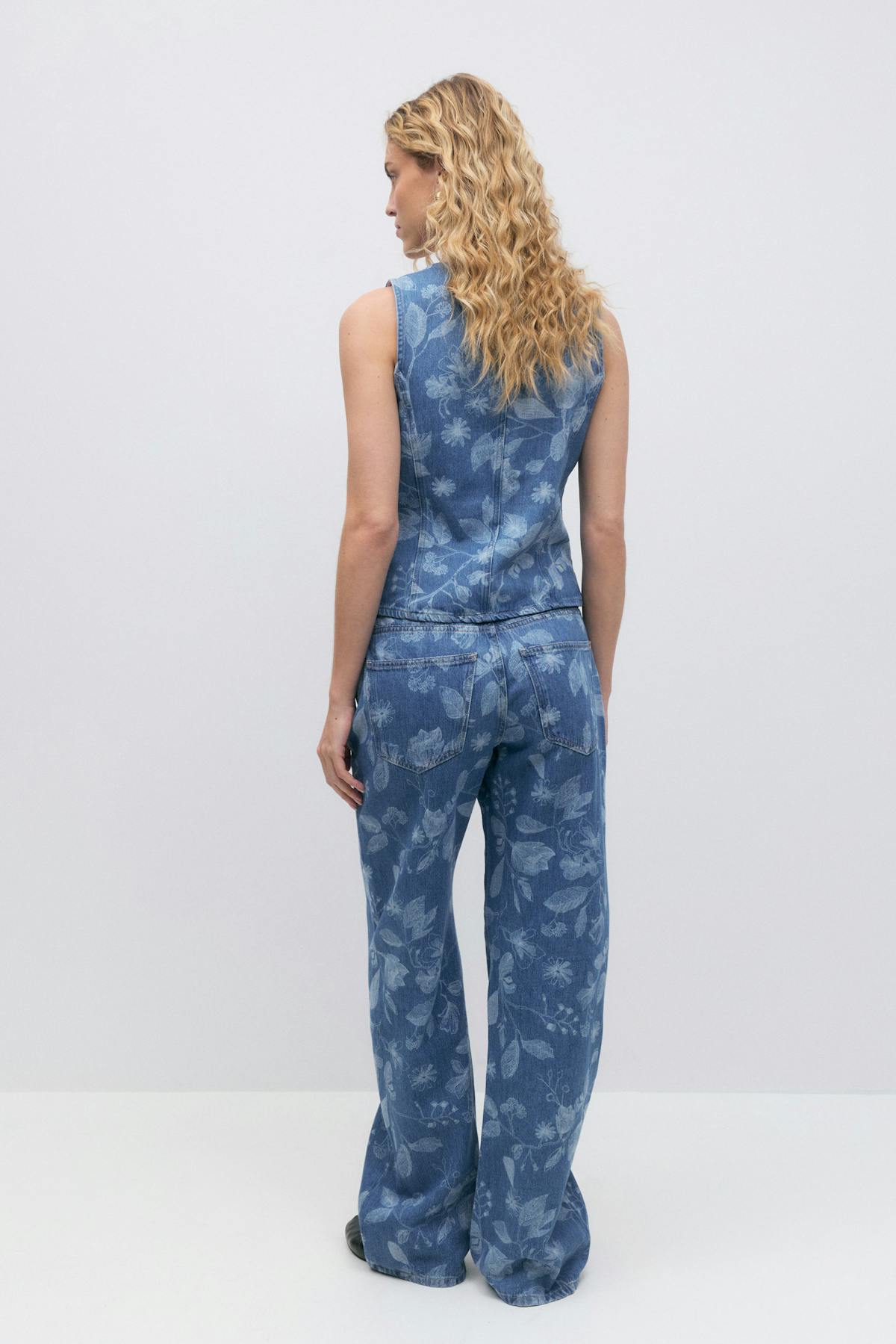 Flower jeans - Bleu