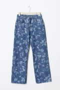 Flower jeans - Bleu