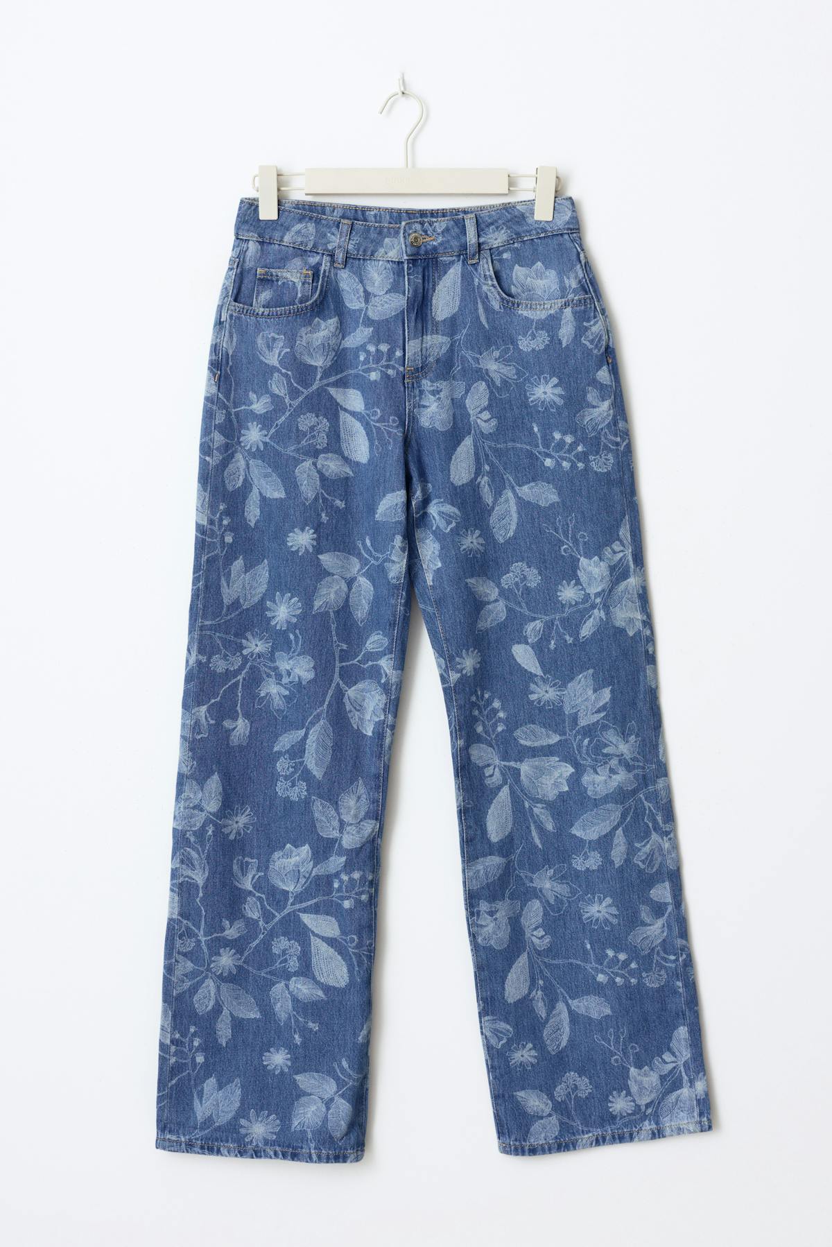 Flower jeans - Bleu