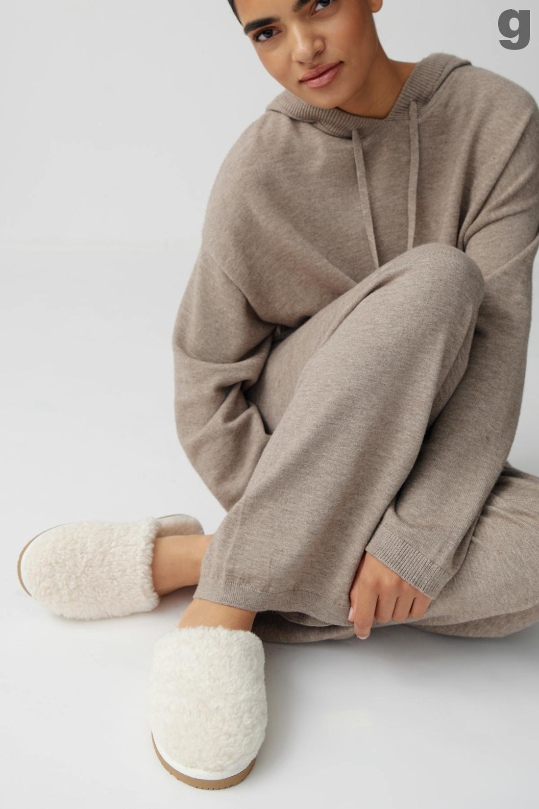 Pile slippers - Blanc cassé