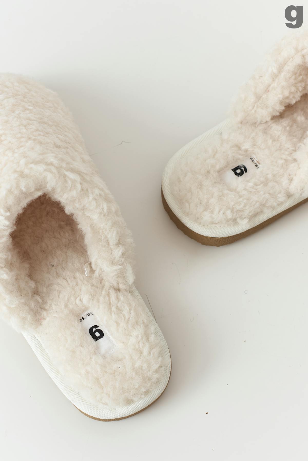 Pile slippers - Blanc cassé