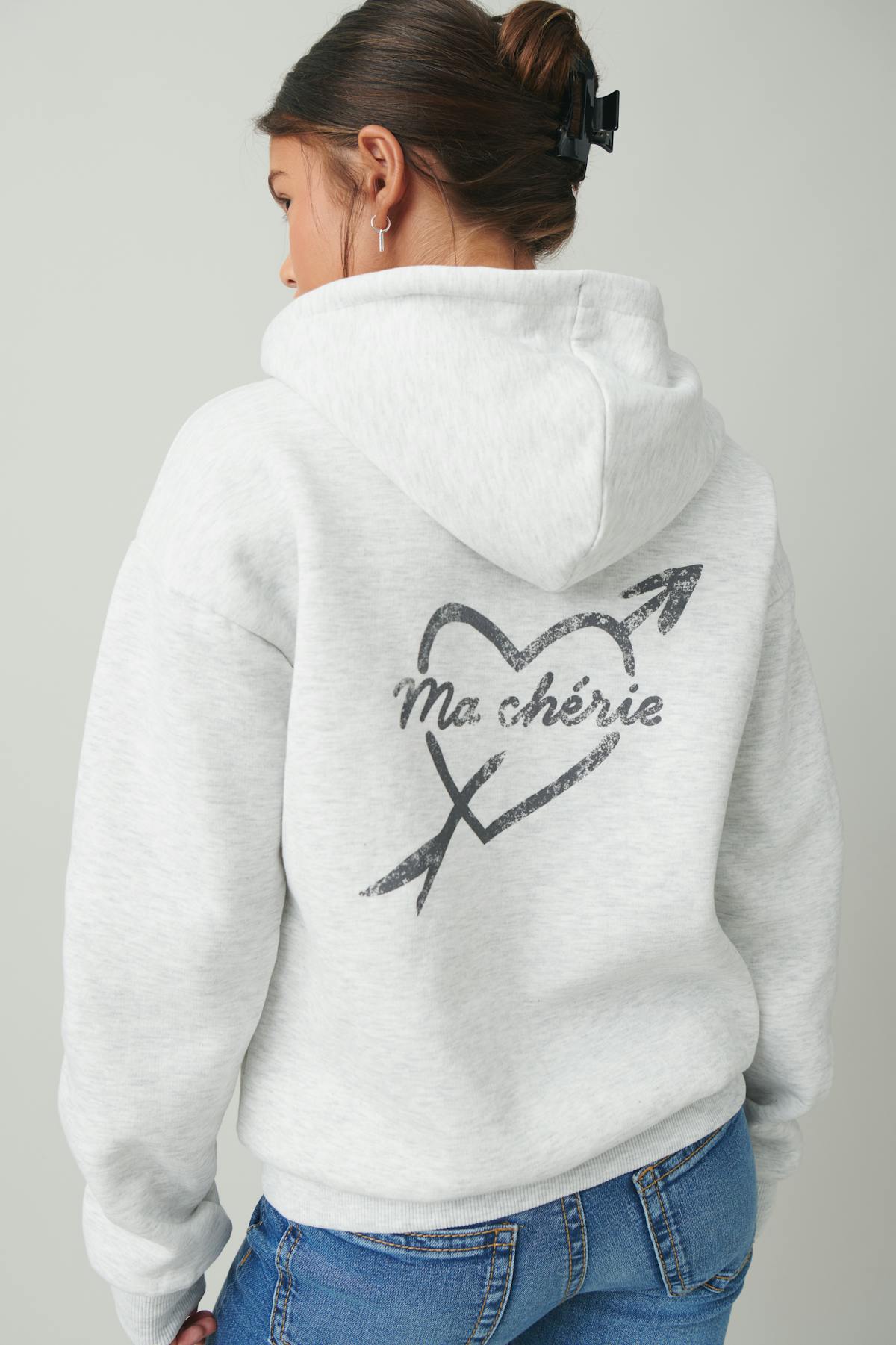 Y basic hoodie - Lt grey melange