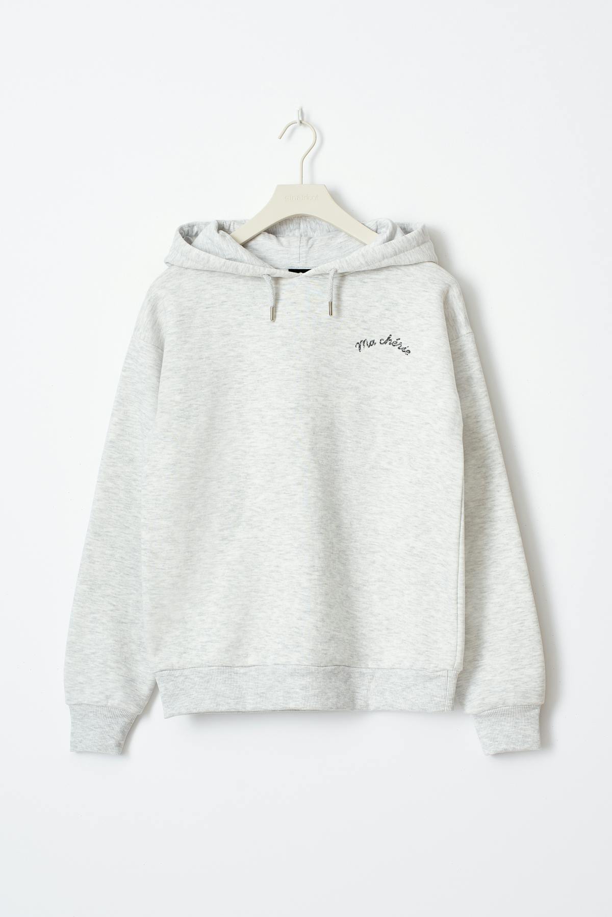 Y basic hoodie - Lt grey melange
