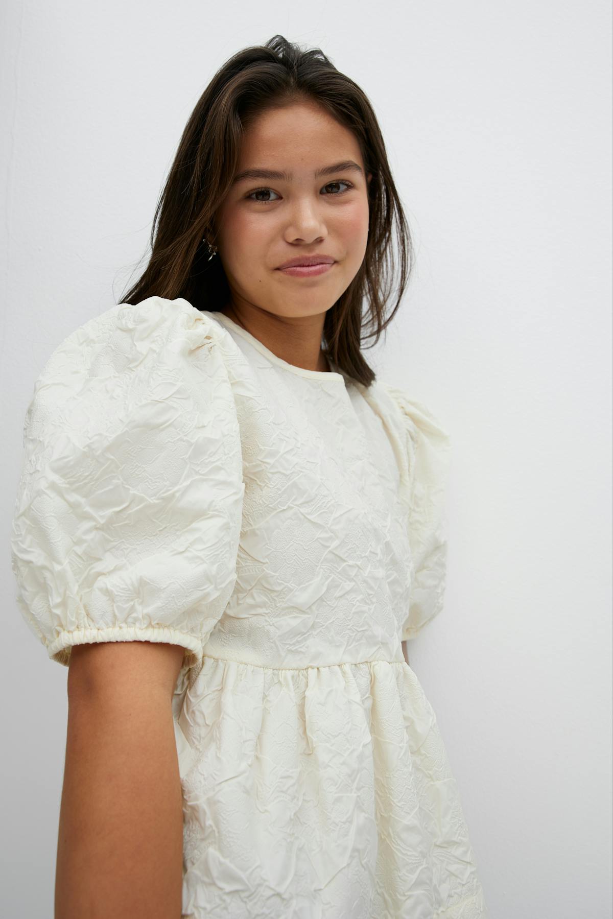 Y puff sleeve top - Creme