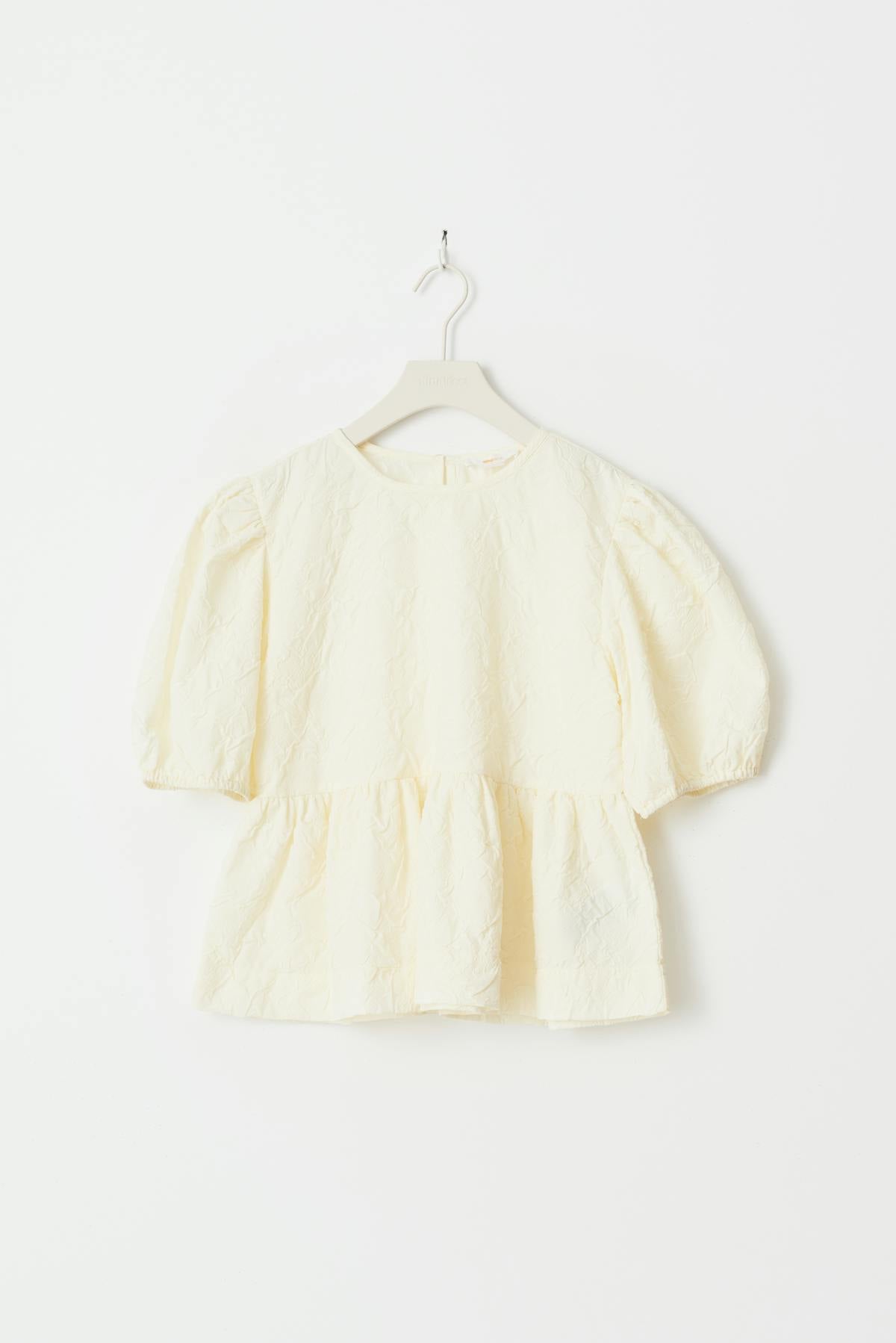 Y puff sleeve top - Creme