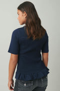 Y smock top - Bleu marine