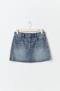 Short denim skirt - Mid blue