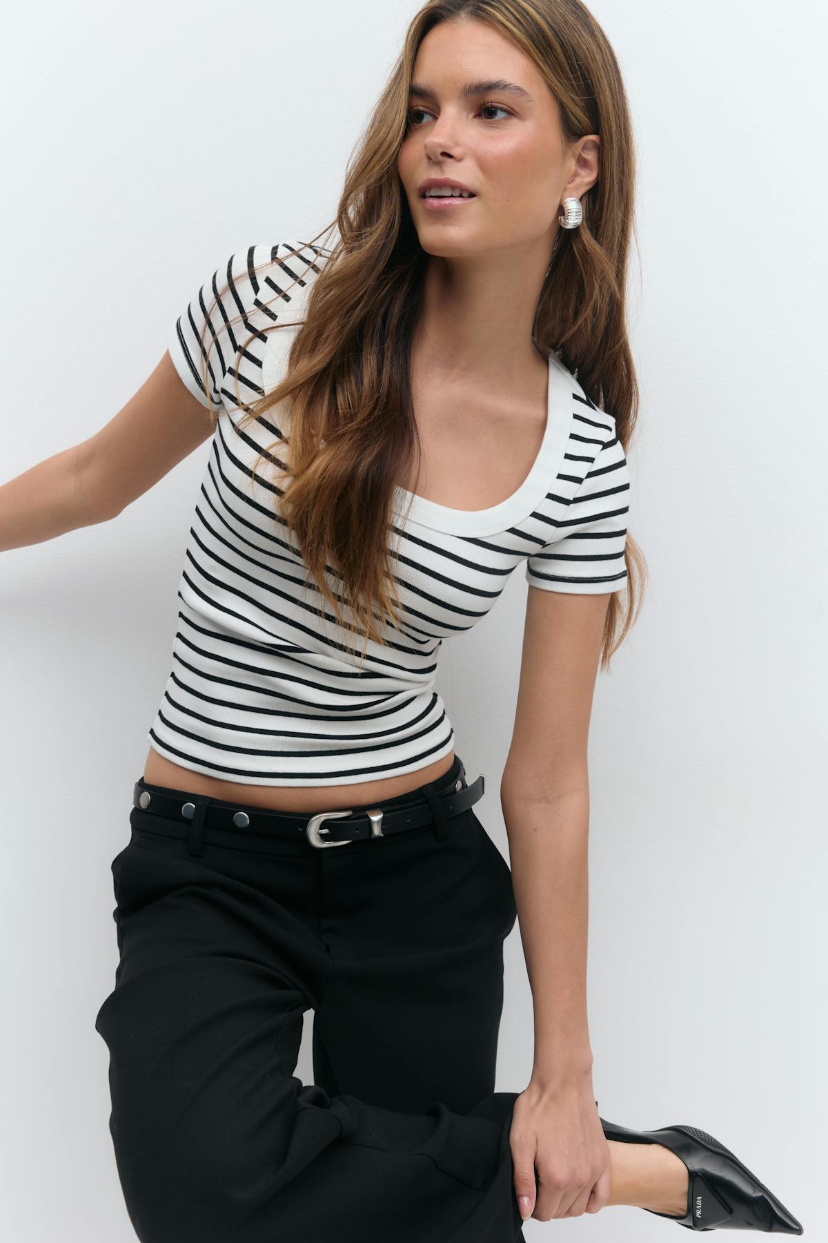 Rib short sleeve top - Mole